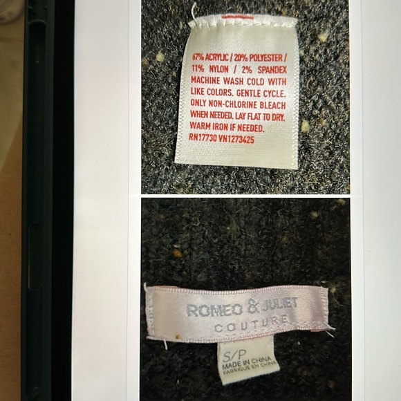 Romeo & Juliet Cropped Sweater Size-S - Picture 8 of 10